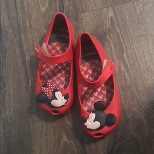 Mini Melissa Mickey and Minnie shoes.